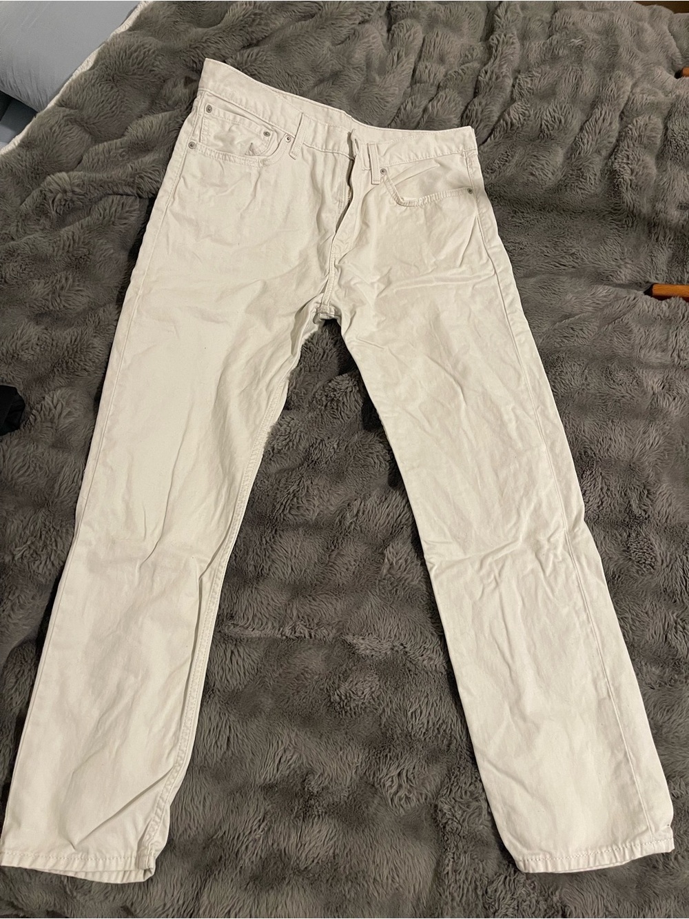 Men’s 508 Levi’s White Straight Leg Jeans